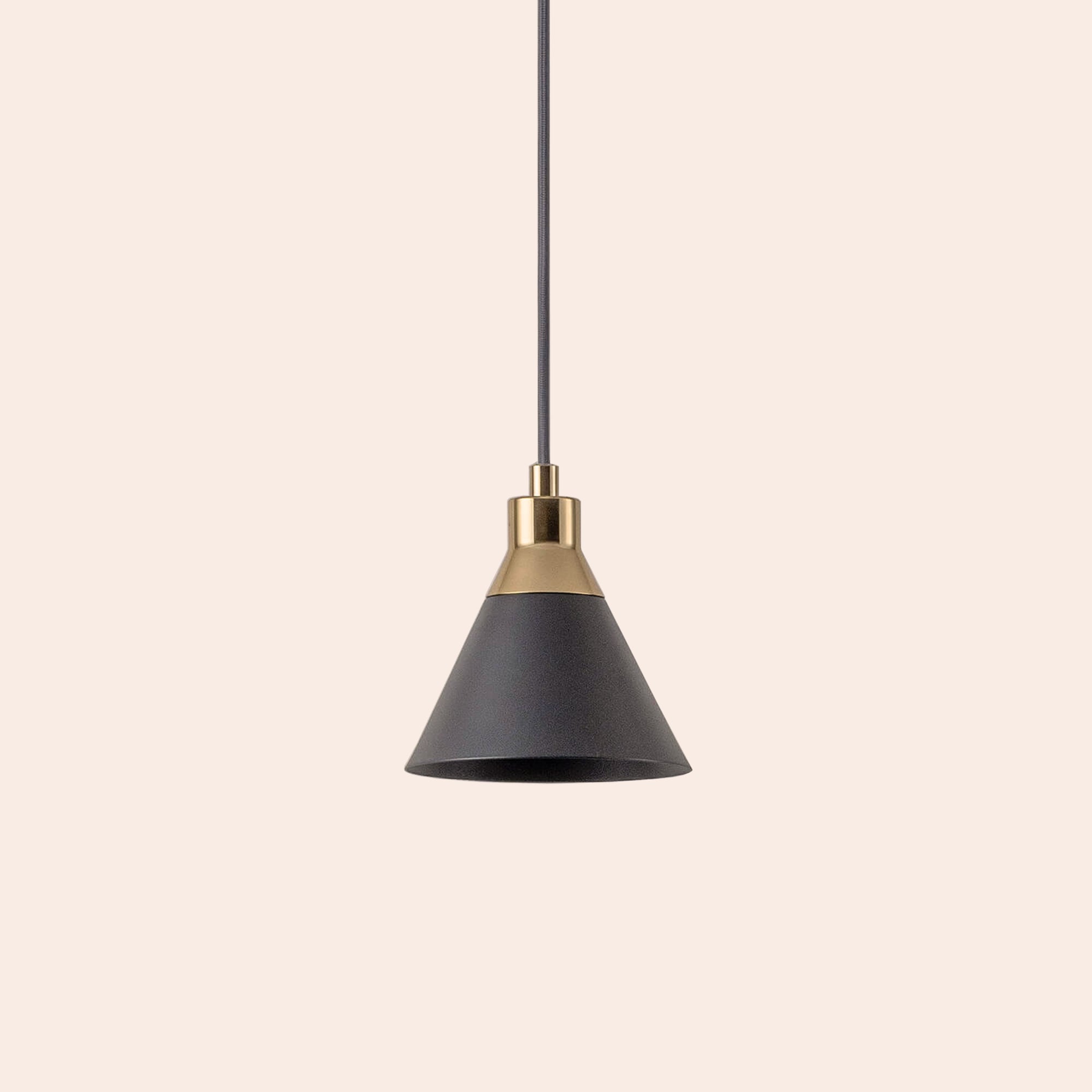 Charcoal grey cone pendent ceiling light