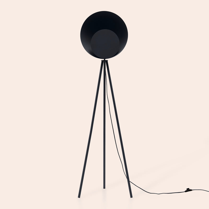 Charcoal grey diffuser floor lamp