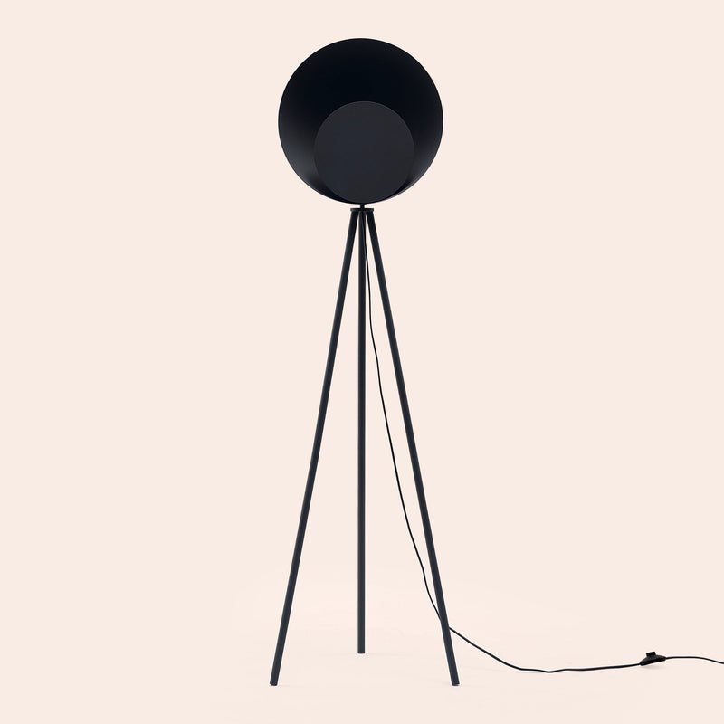 Charcoal grey diffuser floor lamp