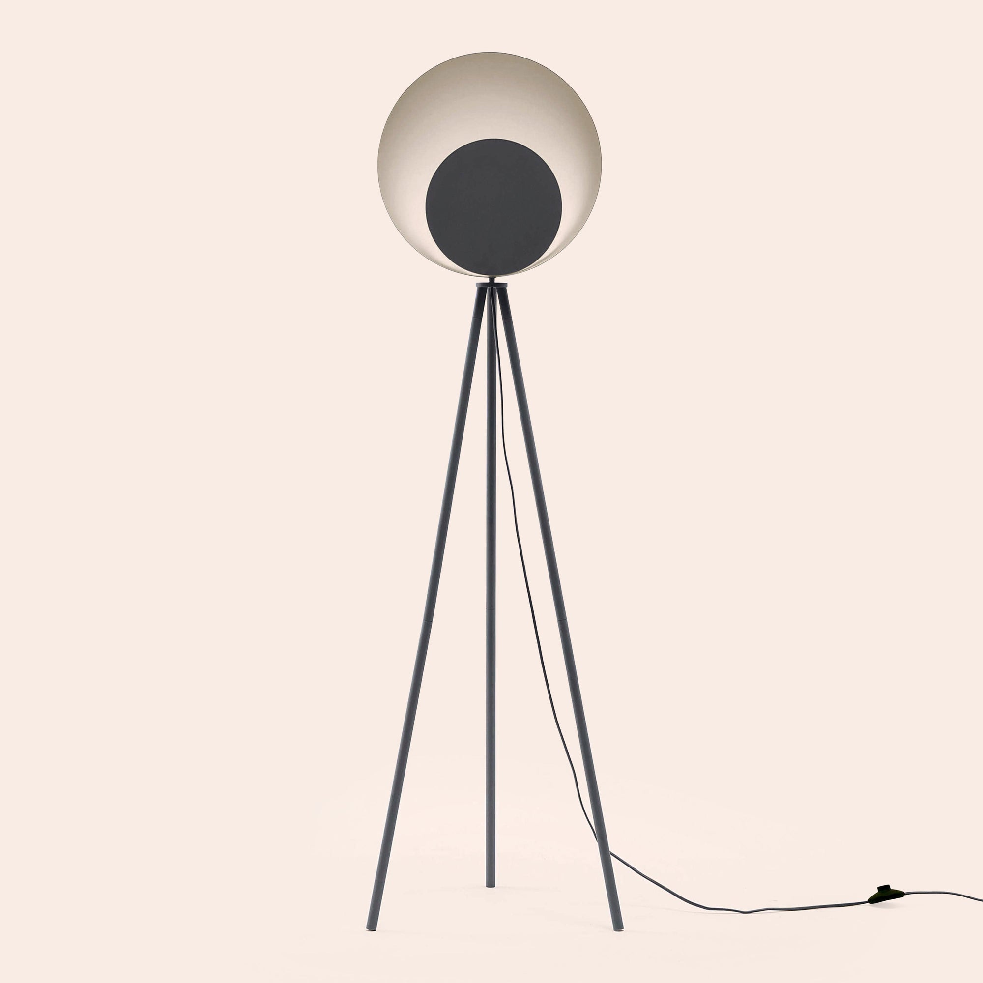 Charcoal grey diffuser floor lamp