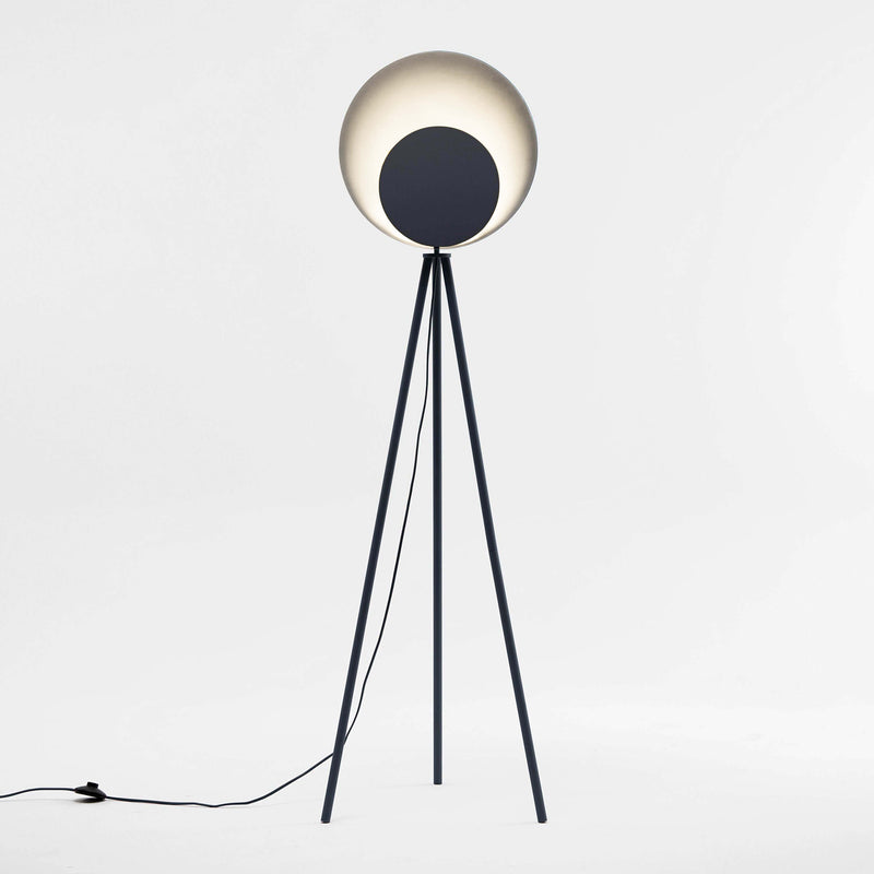 Charcoal grey diffuser floor lamp