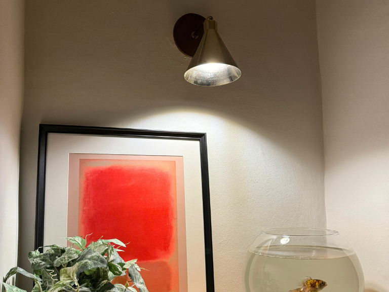 houseof. Aquaria Single Cone E14 Wall Light in Brass - Fitting & Style from  Dusk Lighting UK