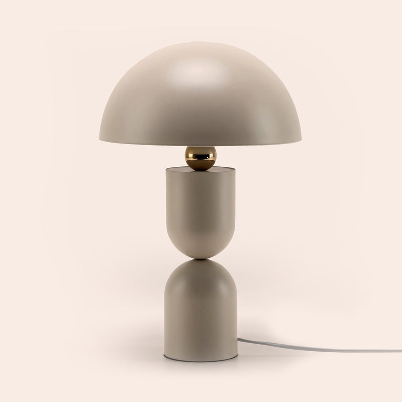 Sand grey dome mushroom table lamp