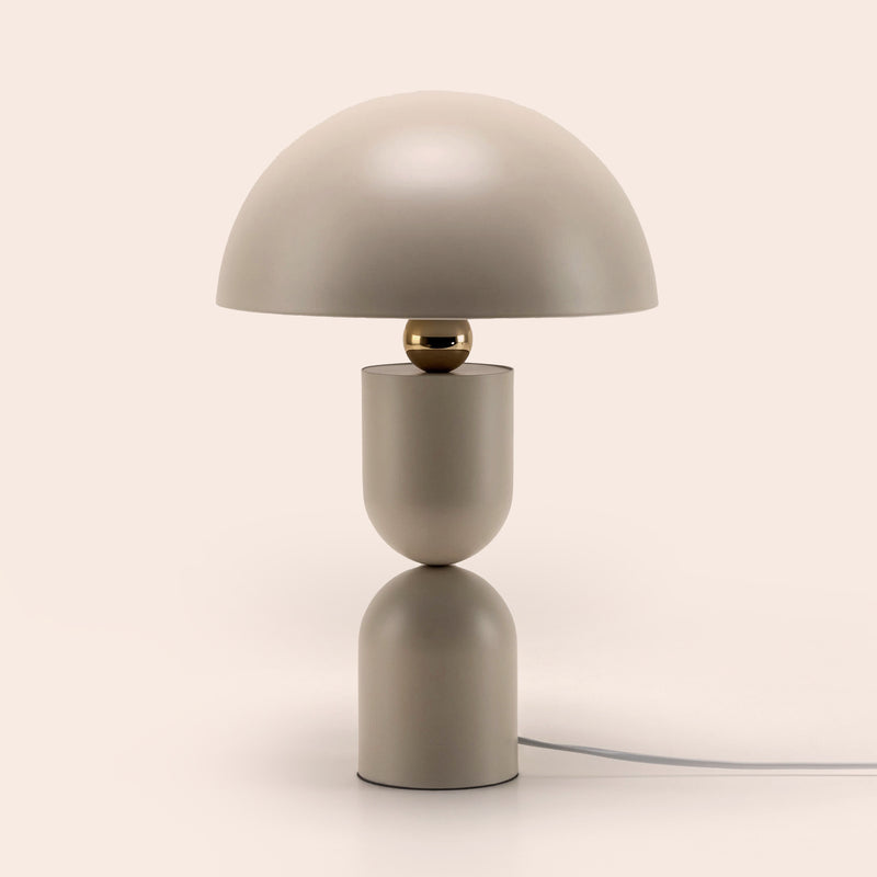 Sand grey dome mushroom table lamp