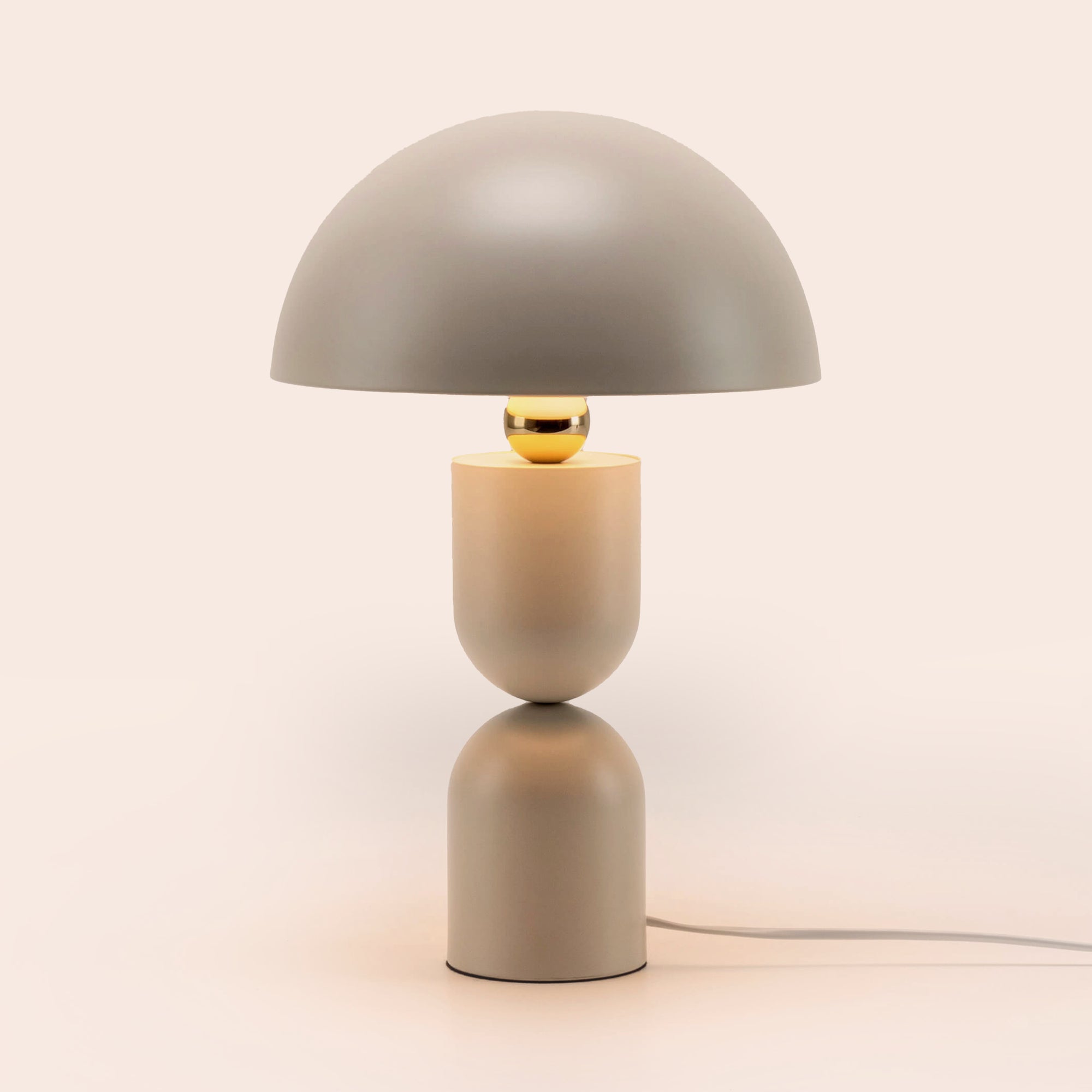 Sand grey dome mushroom table lamp