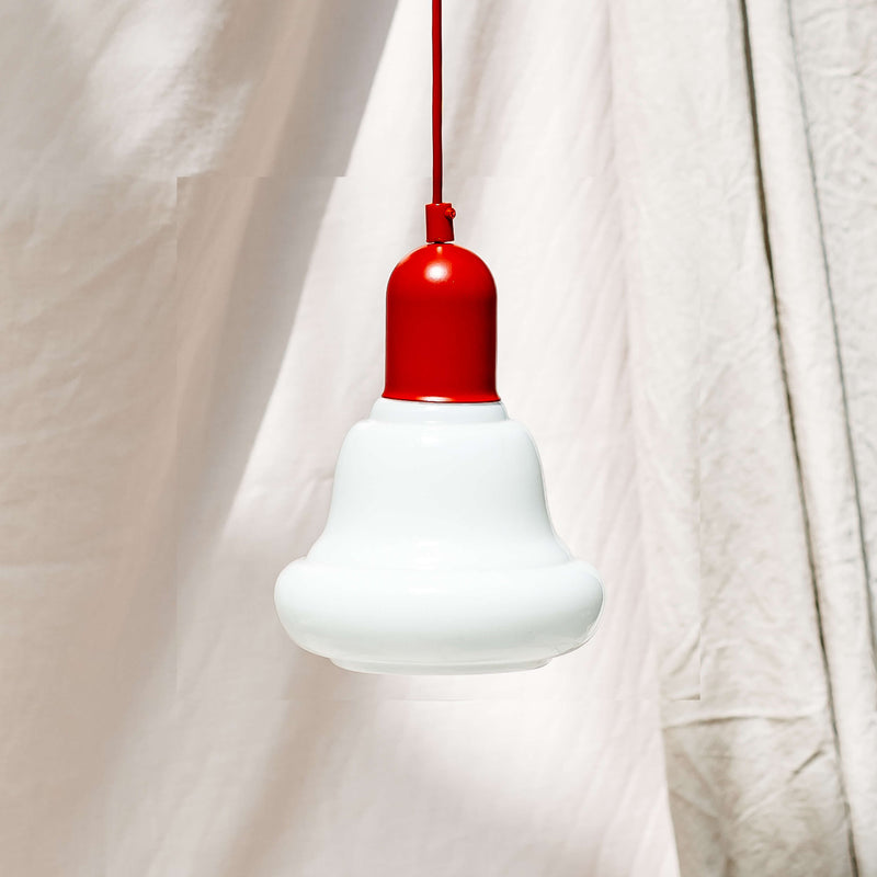 Red small opaline ceiling pendant