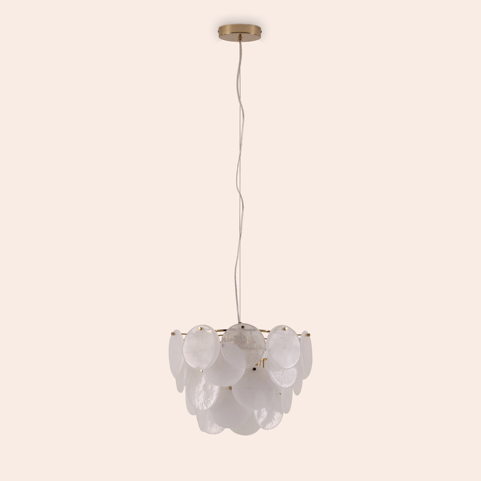 White glass chandelier ceiling light