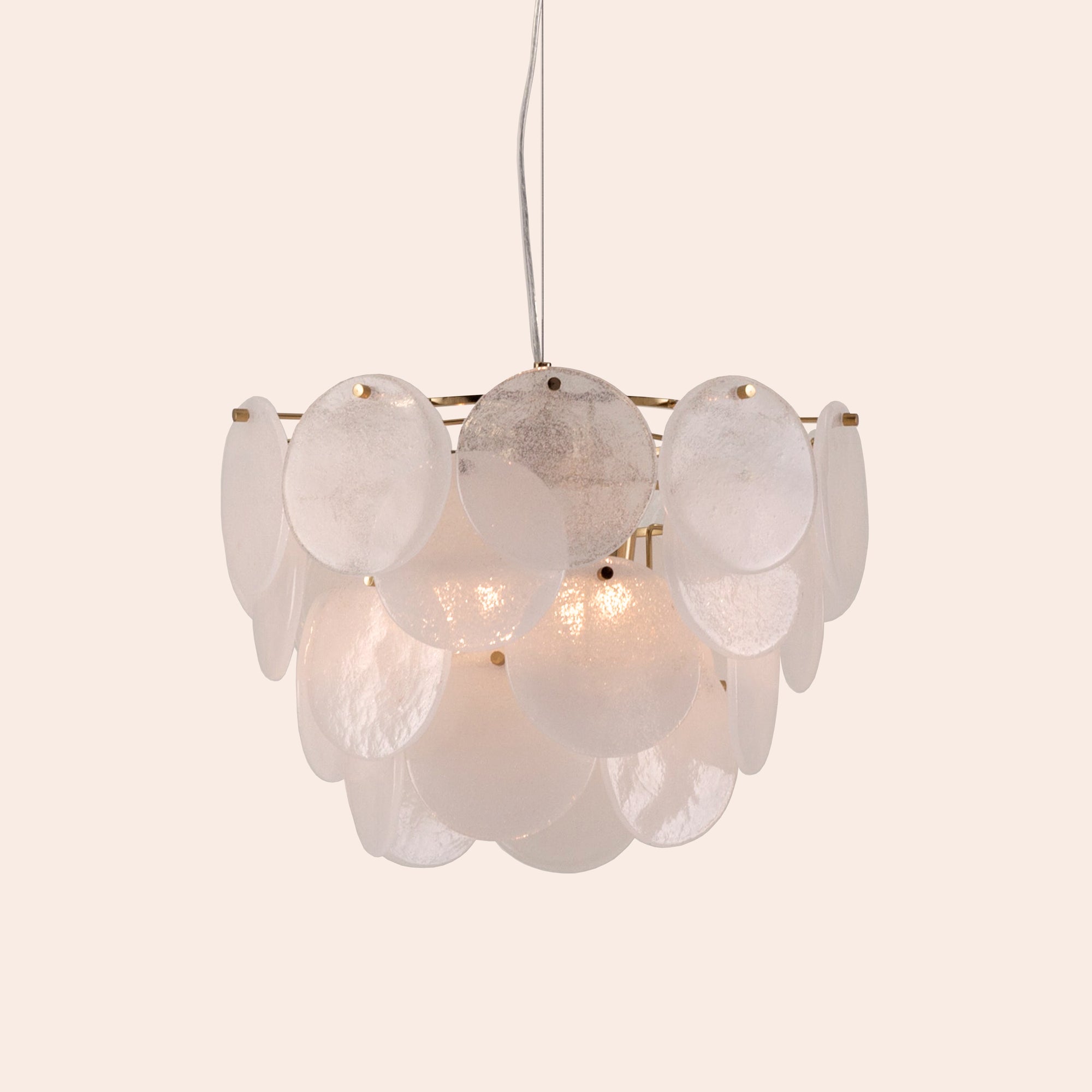 White glass chandelier ceiling light