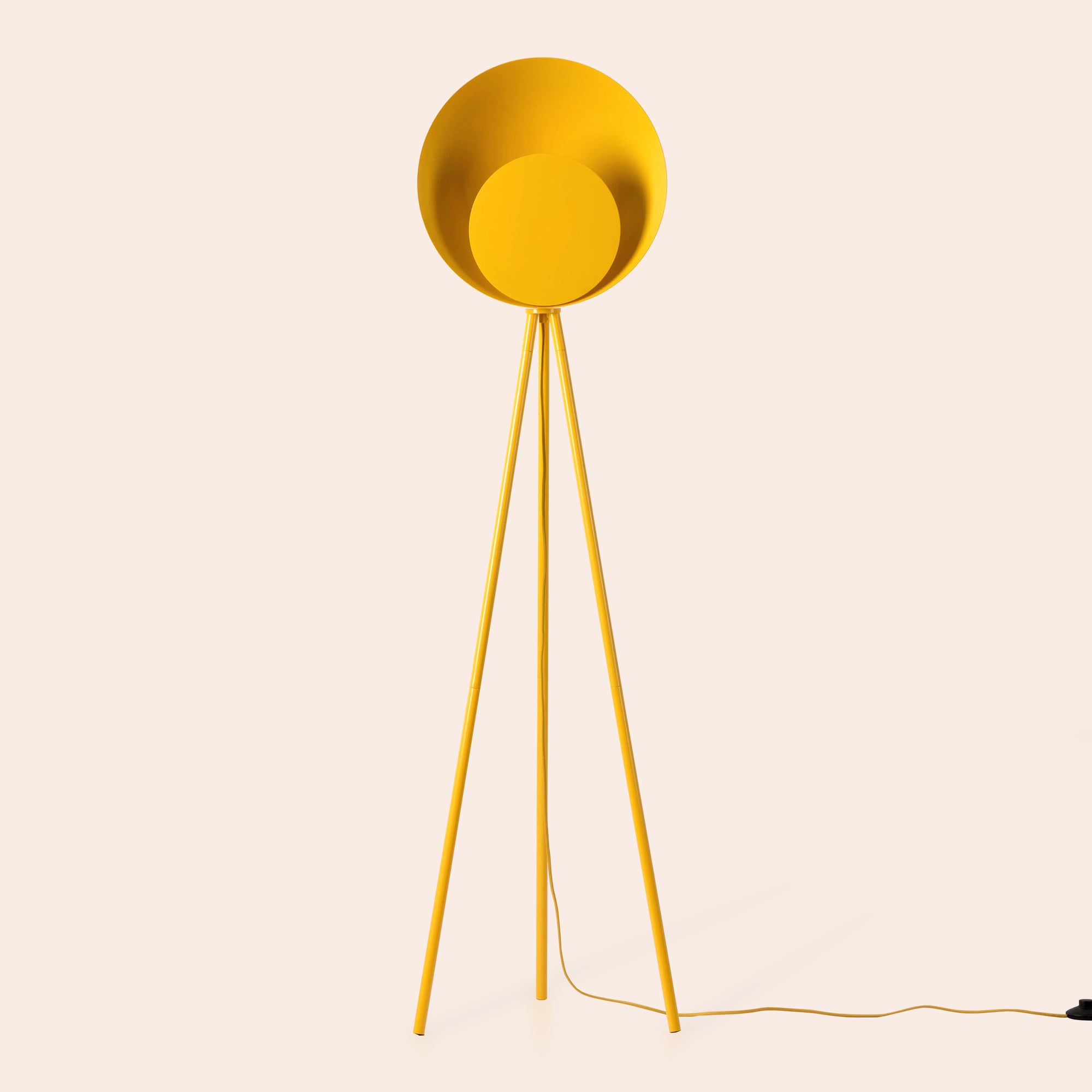 Yolk yellow diffuser floor lamp