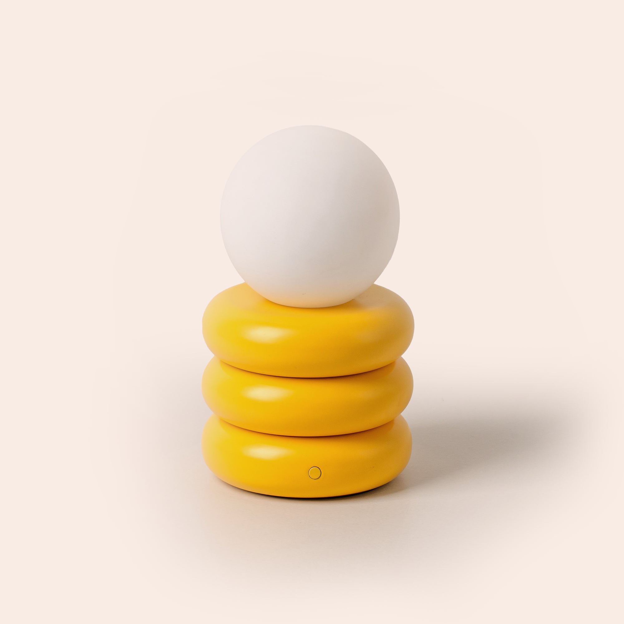 Yolk yellow tube cordless table lamp