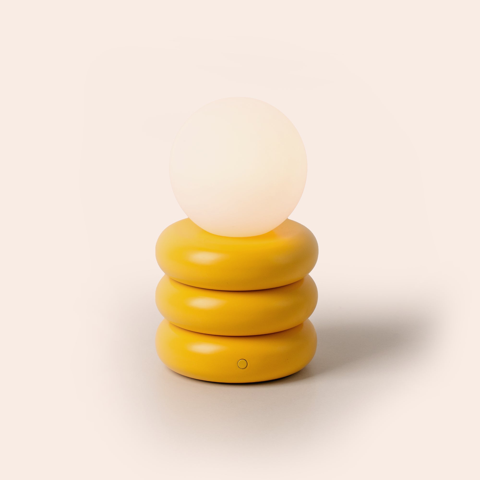 Yolk yellow tube cordless table lamp