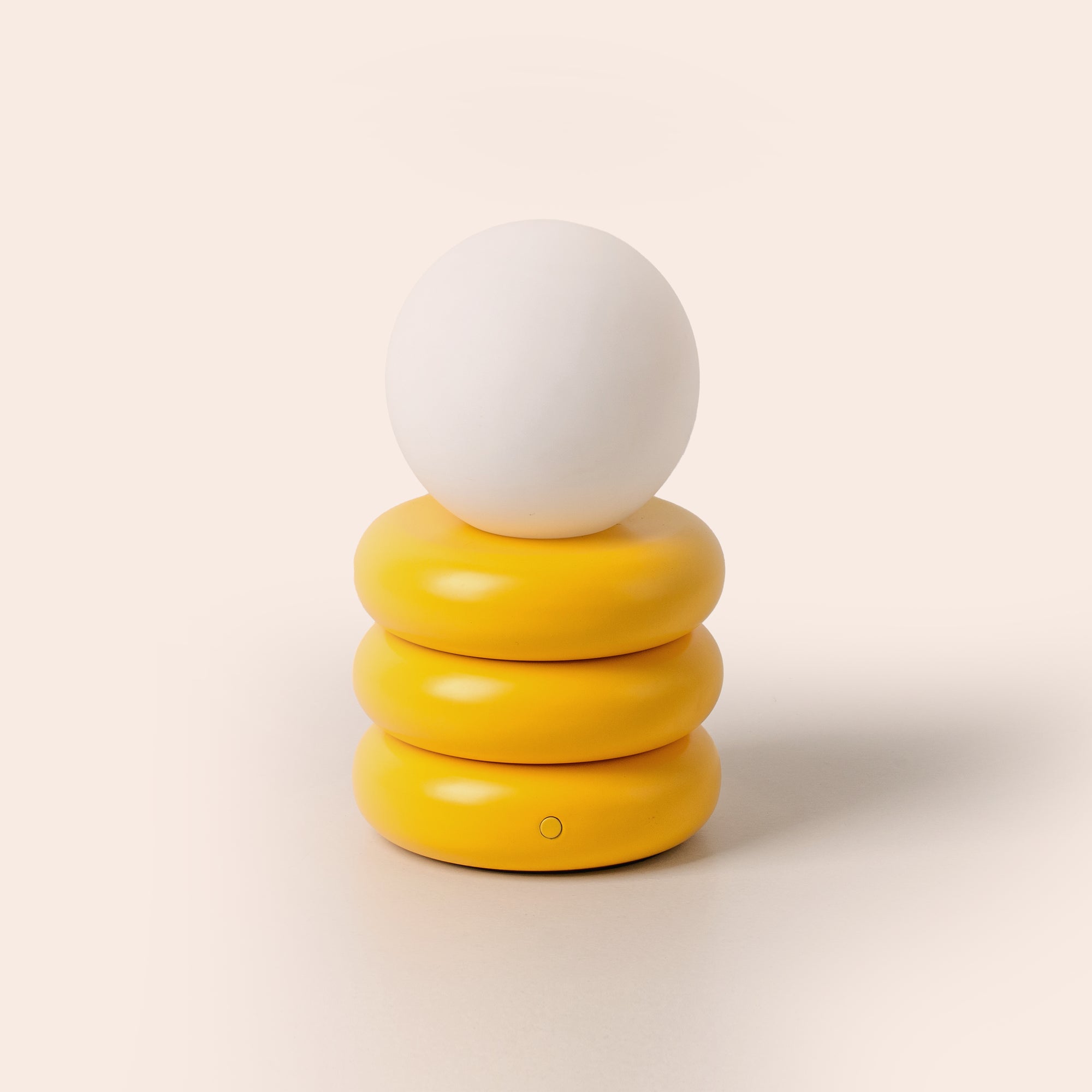 Yolk yellow tube cordless table lamp