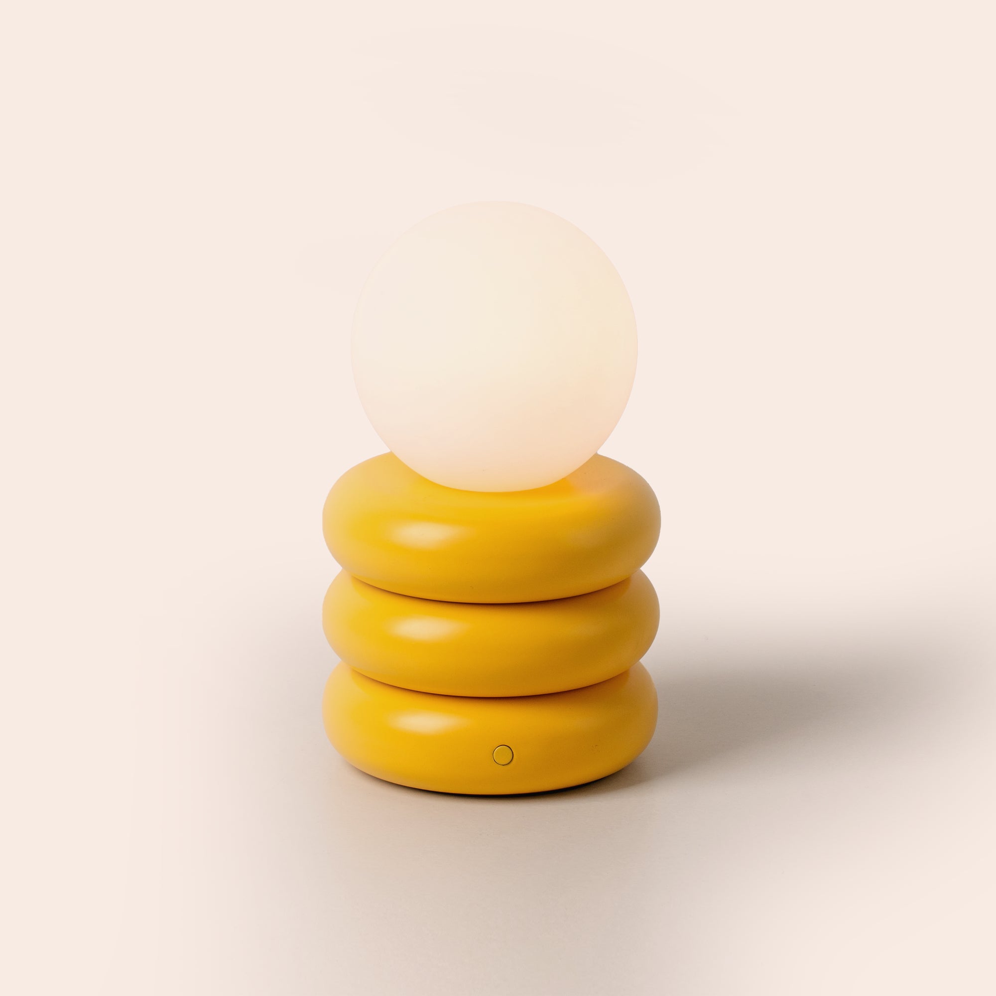 Yolk yellow tube cordless table lamp