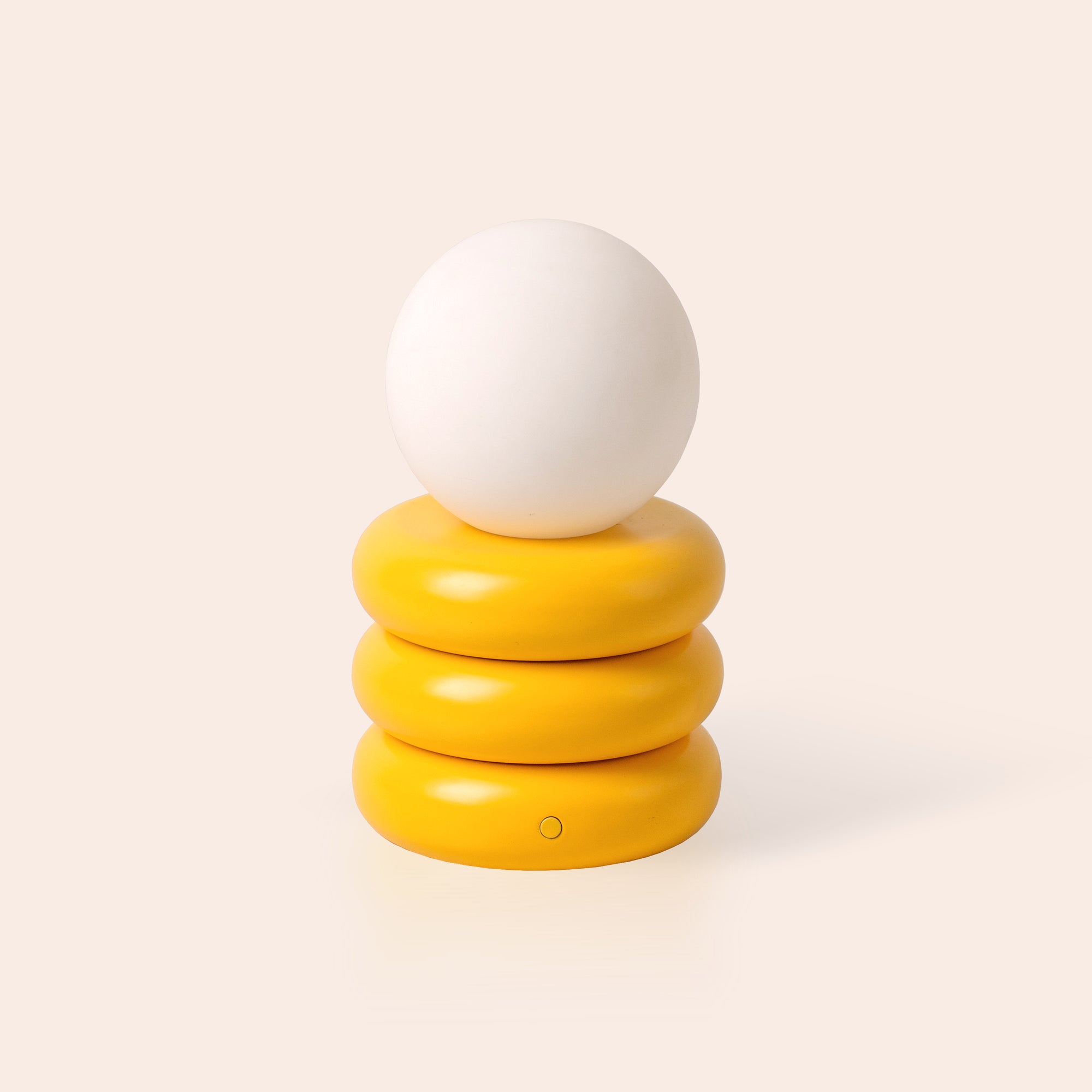 Yolk yellow tube cordless table lamp