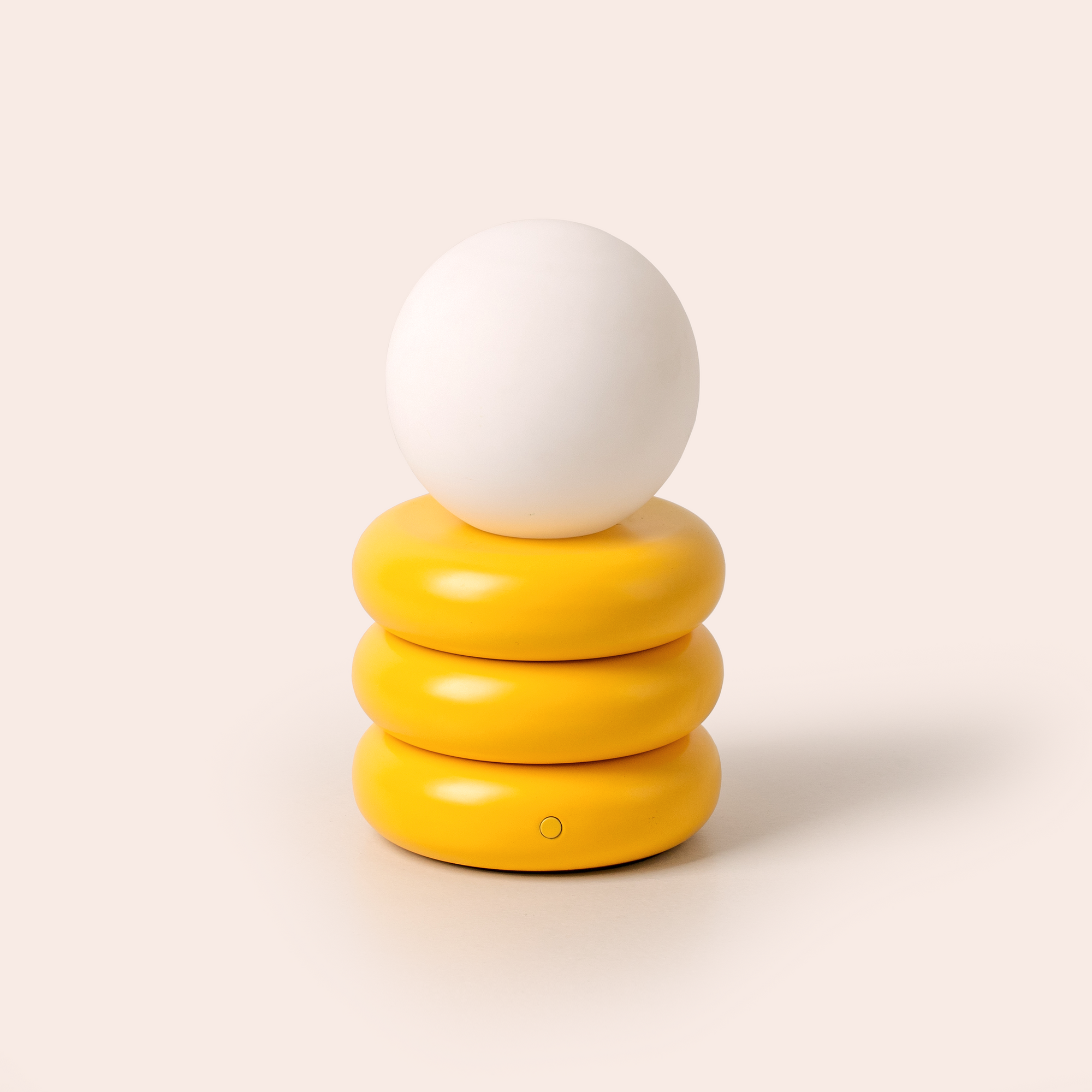 Yolk yellow tube cordless table lamp