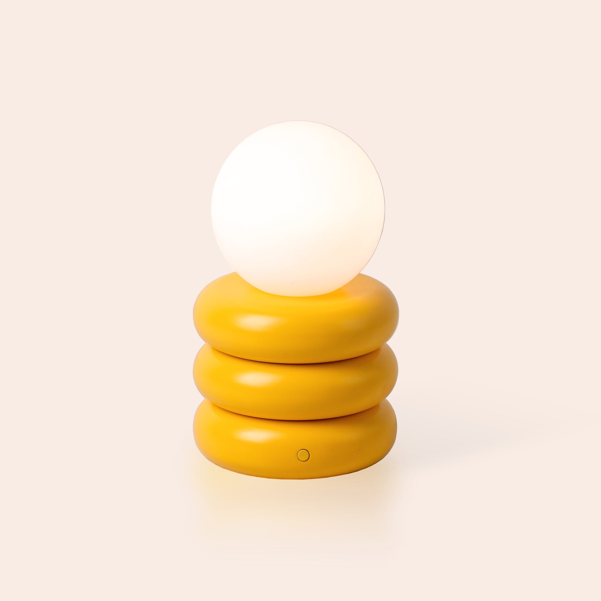 Yolk yellow tube cordless table lamp