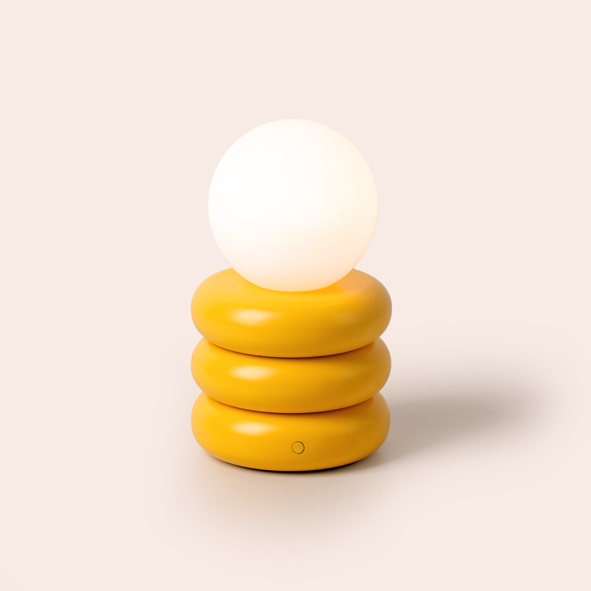 Yolk yellow tube cordless table lamp