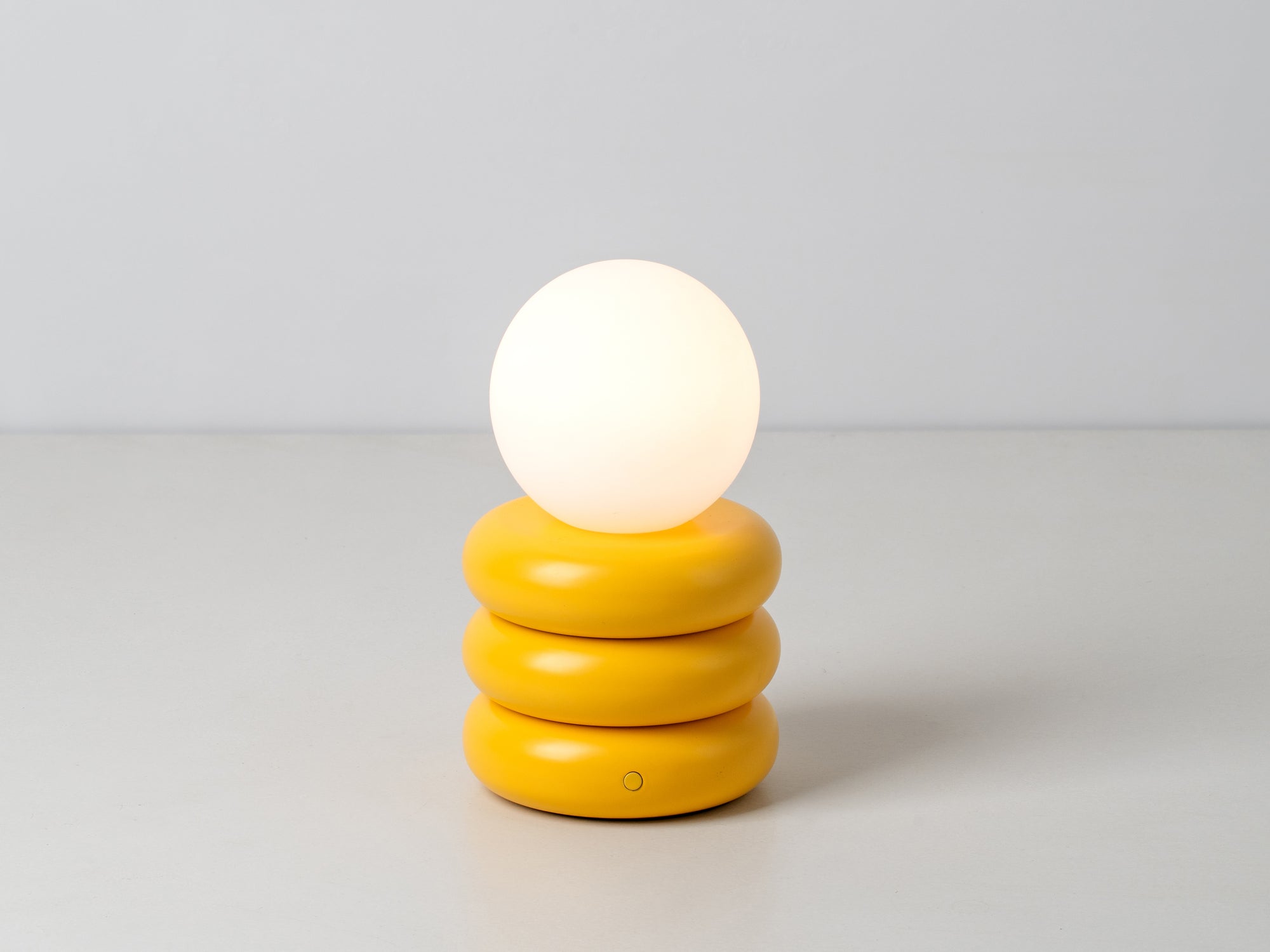 Yolk yellow tube cordless table lamp