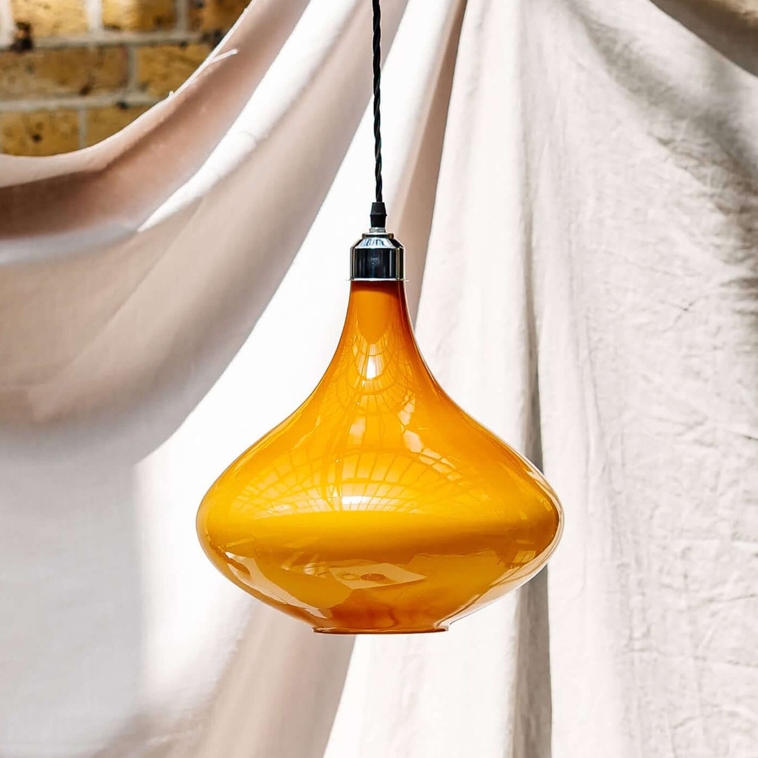 Amber large bell ceiling pendant