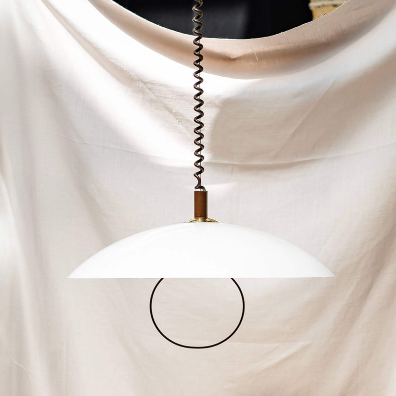 Brown & white adjustable ceiling pendant