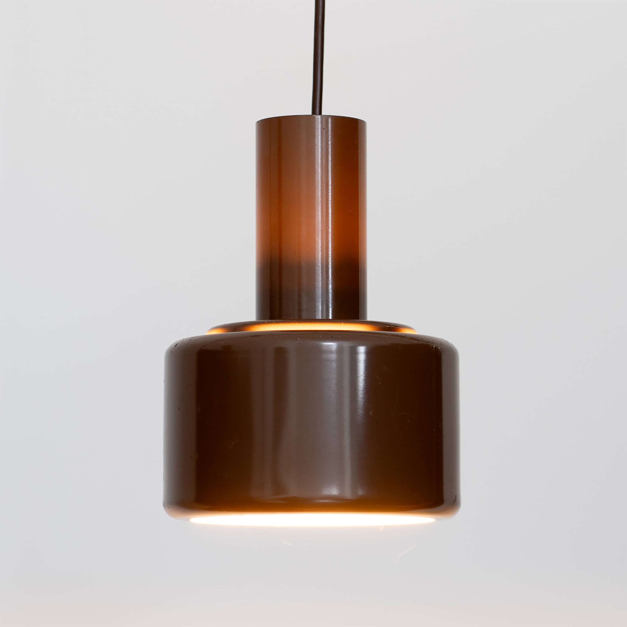 Brown enamel ceiling pendant