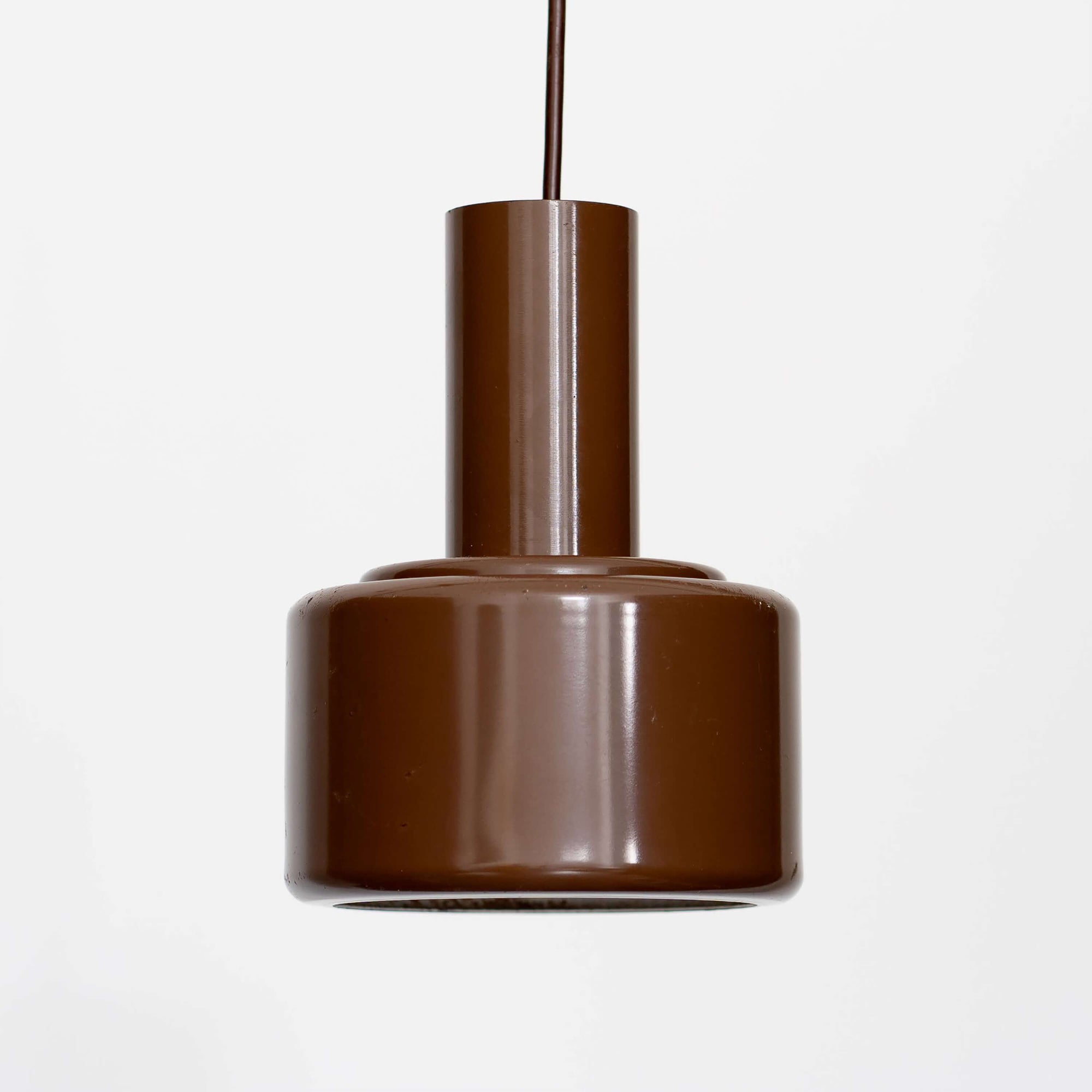 Brown enamel ceiling pendant