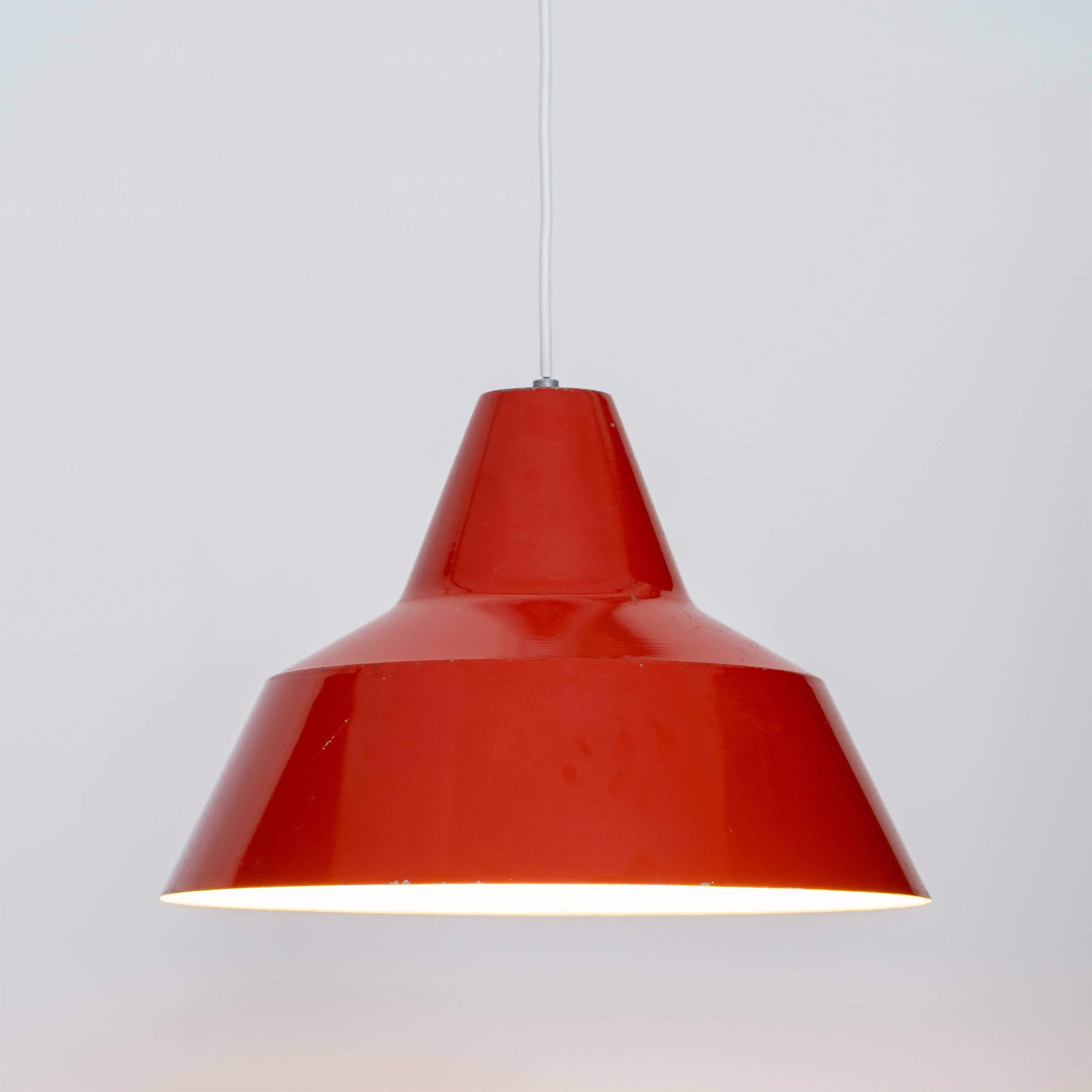 Red large diner ceiling pendant