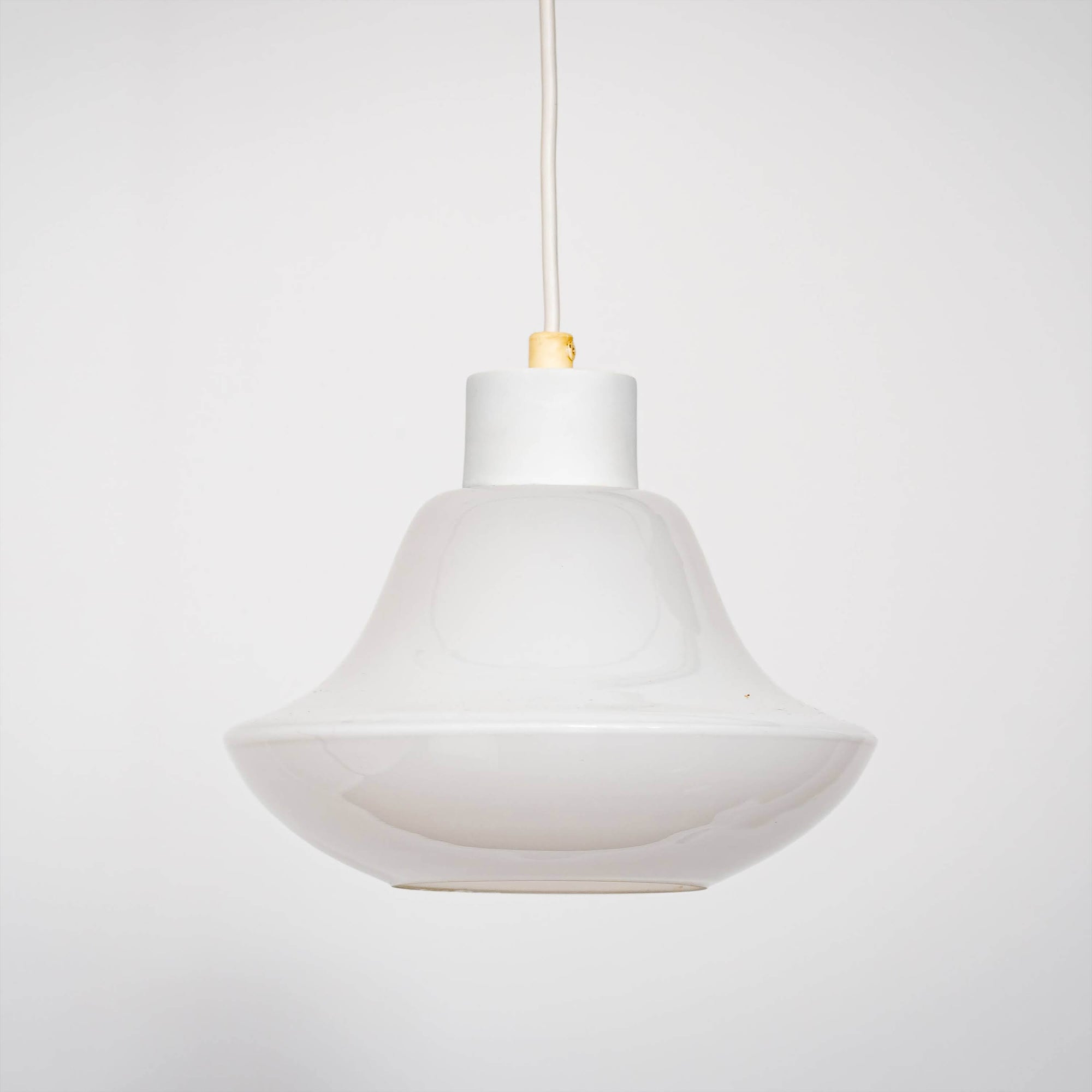 White opaline glass ceiling pendant