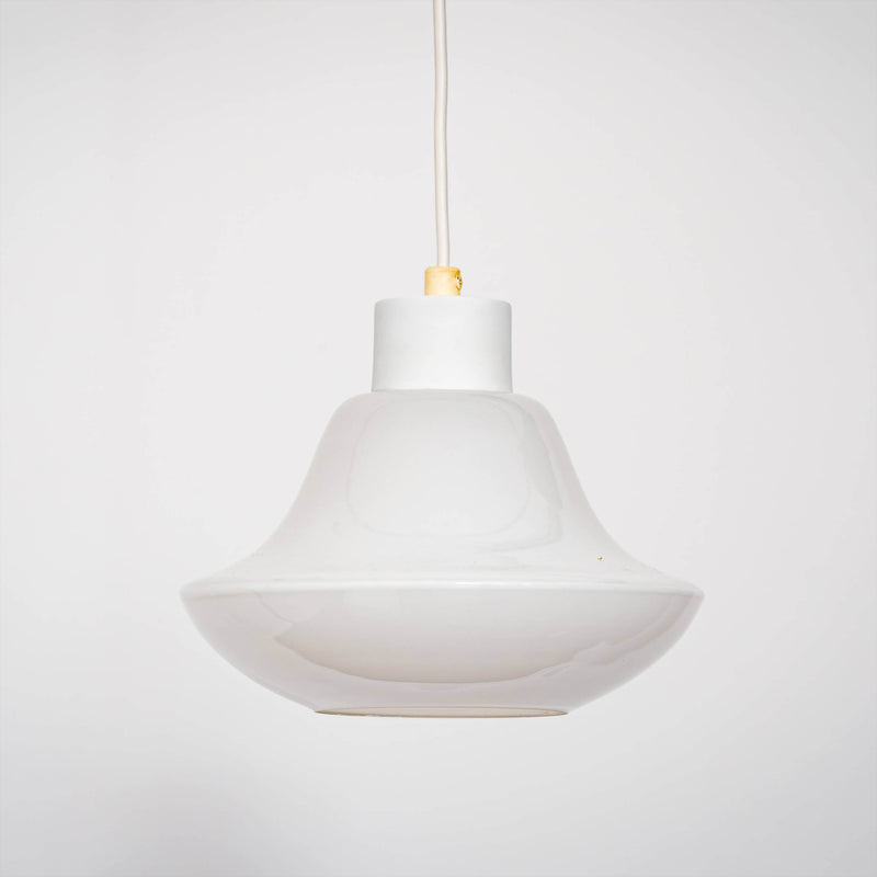 White opaline glass ceiling pendant