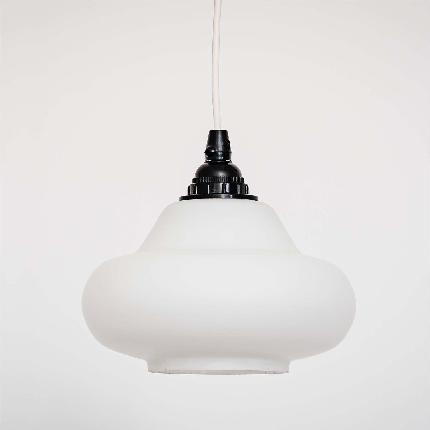 White opaline glass ceiling pendant