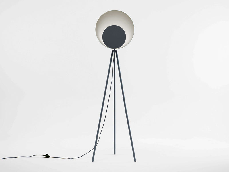 Charcoal grey diffuser floor lamp