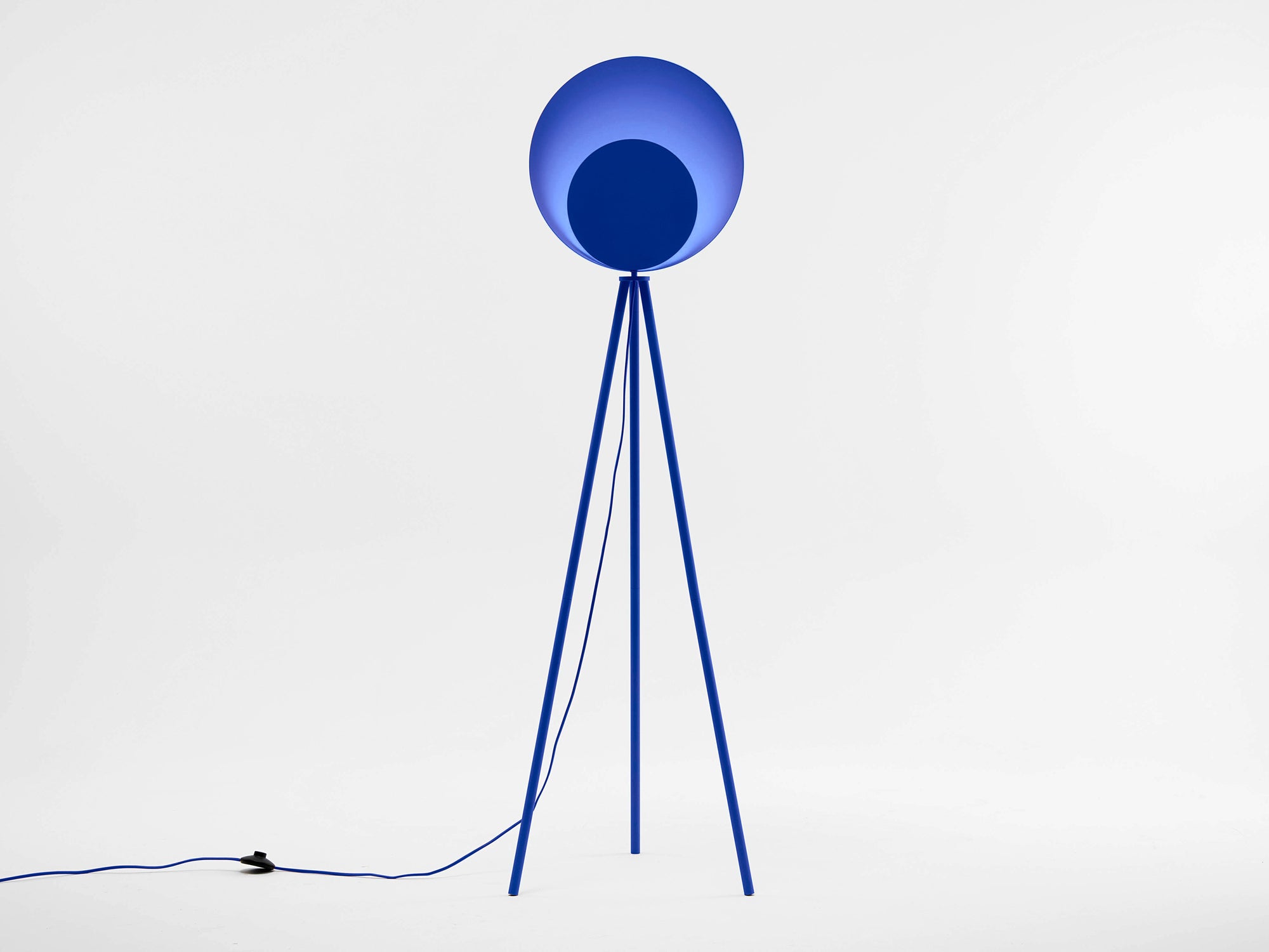 Blauwe diffusor vloerlamp