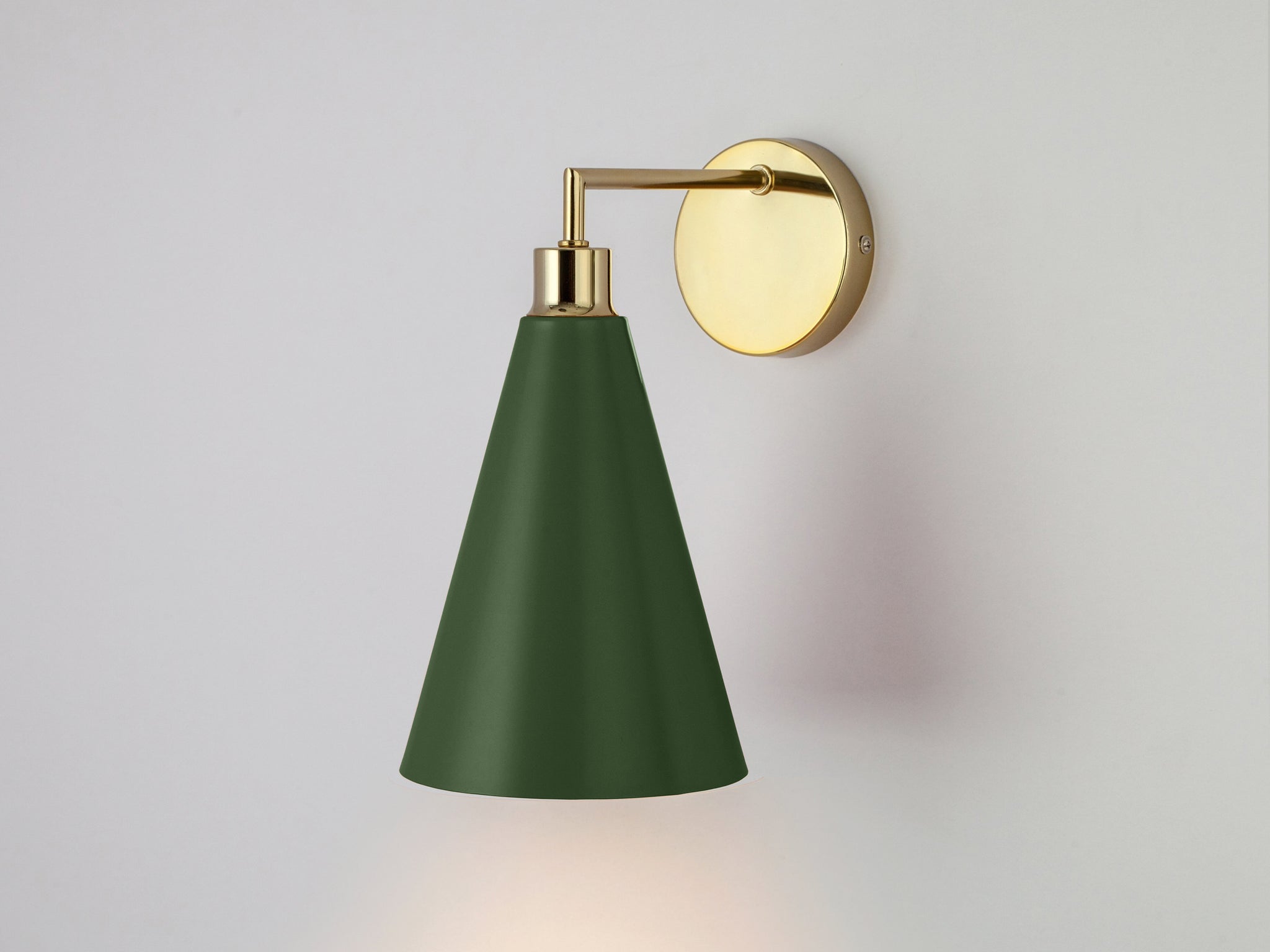 Buy three olive green Modern Shades for Wall Sconce In Lacquer on Paper